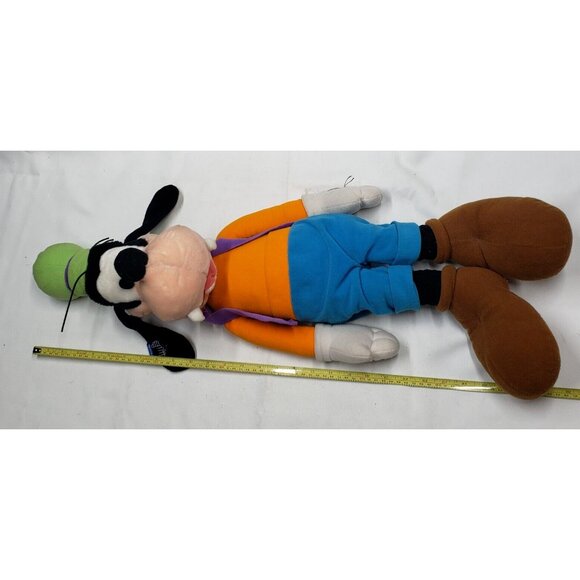Vintage Applause Disney Goofy 27 Inch Tall Soft Plush Green Hat Purple Vest - Picture 4 of 16
